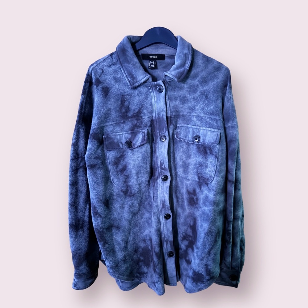 Forever 21 Acid Wash Blue Jacket